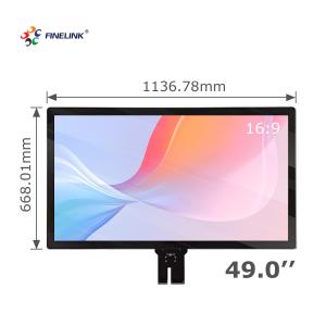 China 49 Inch IP65 Waterproof Touch Multi-touch USB/I2C/RS232 Interface Large Capacitive Touch Panel For Kiosk on sale