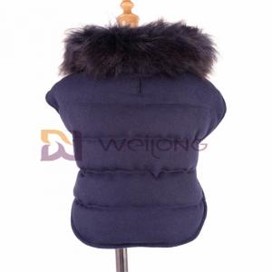 China Detachable Plush Collar Wool Small Large Dog Fleece Jacket Coats For Winter BSCI wholesale