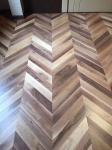 Chevron in American Walnut Engineered Wood Flooring, C grade and natural