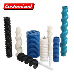 China Manufacture Custom Food Grade Conveyor Flexible Spiral Augers Upe Hdpe Pp Uhmwpe Pom Nylon Screw Plastic Auger Cnc Pars Machine Easy Operation Screw Conveyor on sale