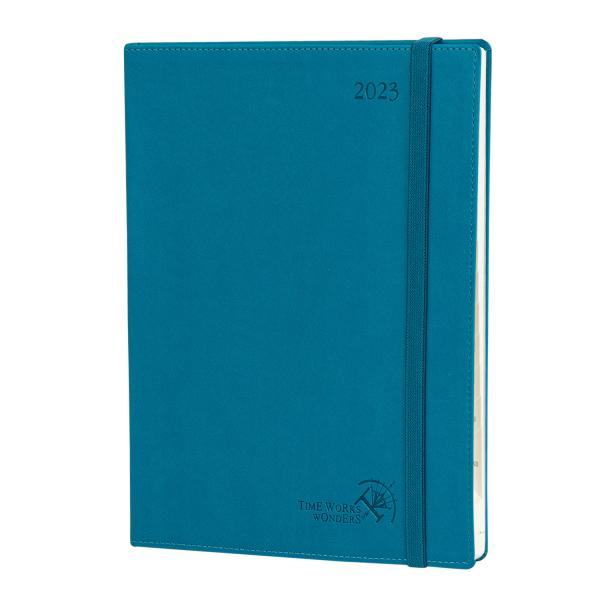 Softcover 6.5x8.5 Inch 2023 Weekly Planner Two Page Per Week Vertical Layout Purple