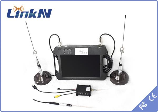 Quality  Police  Video Receiver COFDM QPSK AES256 Encryption FHD CVBS H.264 with Display Battery Powered for sale
