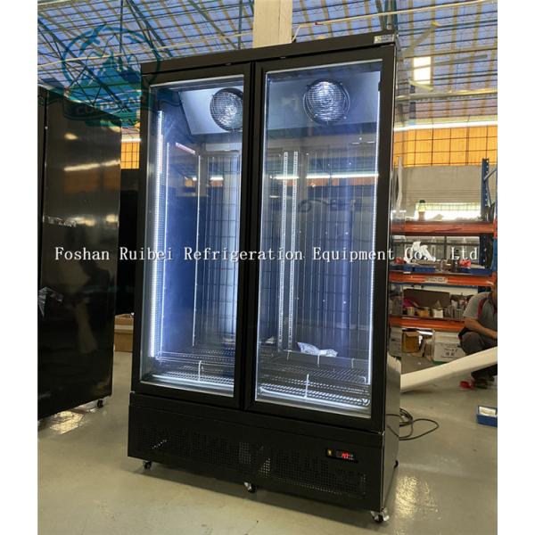 Double Glass Door Refrigerator Freezer Energy Drinks Display Cooler