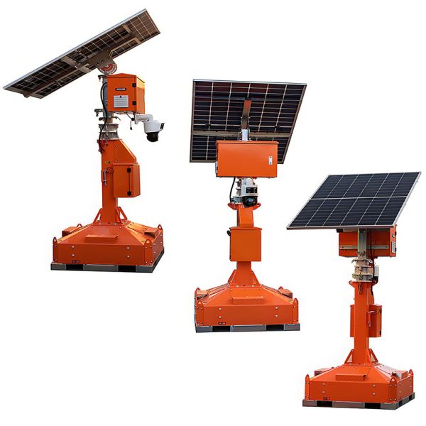 Portable Solar Light Tower Generator Durable Battery Bank Robust Construction Makes Towable Light Tower