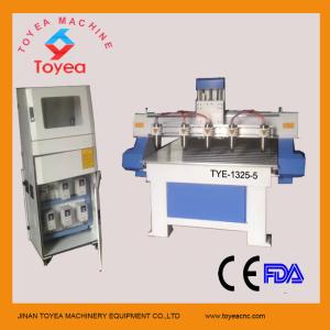 China Multi-heads CNC Router machine for 3D wood relief with 5 spindles,computer cabinet,Mach 3 systemTYE-1325-5 wholesale