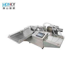 China 30ml Round Bottle Table Top Liquid Filling Machine Semi Automatic With Ceramic Piston Pump For Liquid Filling wholesale