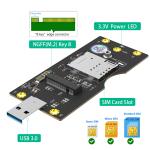 USB 3.0 Type-A Connector To M.2 NGFF Key-B Wireless Adapter Card 1 Standard SIM