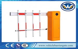 China Remote Control Car Park Barriers With Fence Arm , 220V AC Motor Gate Barrier wholesale