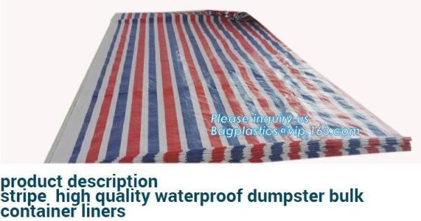 Quality 6Mil Drawstring White Waterproof Dumpster Container Liners,Recycled PE Dumpster Container Liners For Garbage Disposable for sale