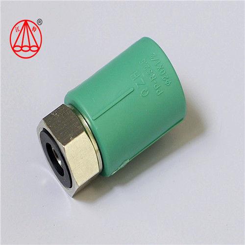 Quality Green Plug Type PPR Tee Reducer , PPR Elbow With Thread Working Pressure 2.5mpa for sale