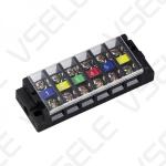 Din Rail Screw Dual Row Terminal Block TA Type Combination Black Color