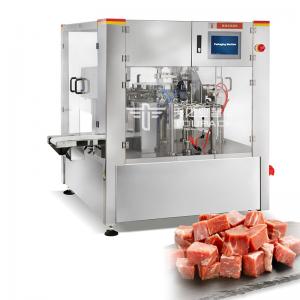 China Automatic Rotary Premade Bag Vacuum Packing Machine for Meat Filling Sealing Pre-made Bag Vacuum Packing Machine wholesale
