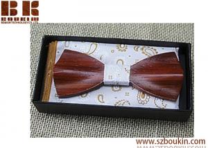 China Beautiful Neckwear Creative 3D Handmade Butterfly Wood Bowties on sale
