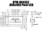 4.3 Inch UART Resistive Touch Screen TFT LCD 800x480 Display With Lcd Controller