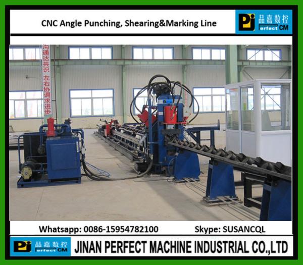 Single Blade Shearing High Speed CNC Angle Punching Shearing and Marking Line