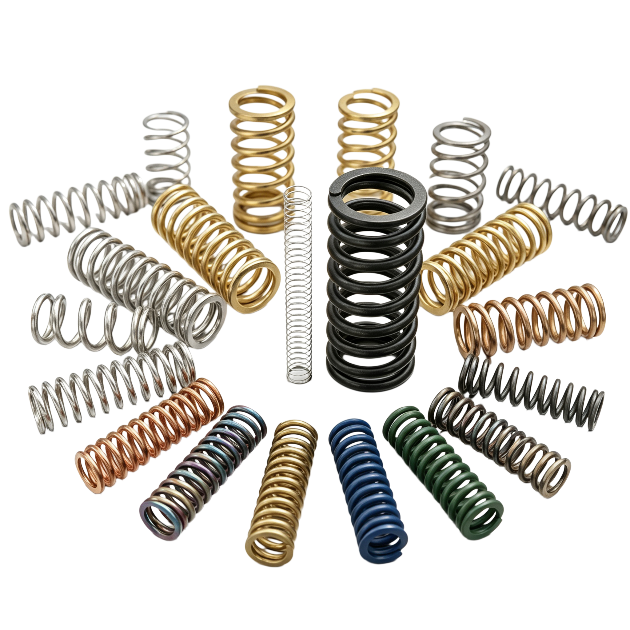 Precision helical compression springs manufactured by METS
