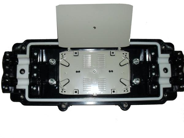 Quality Black Horizontal Optical Fibre Cable Joint Closure 96 Core Slide - In - Lock Design for sale