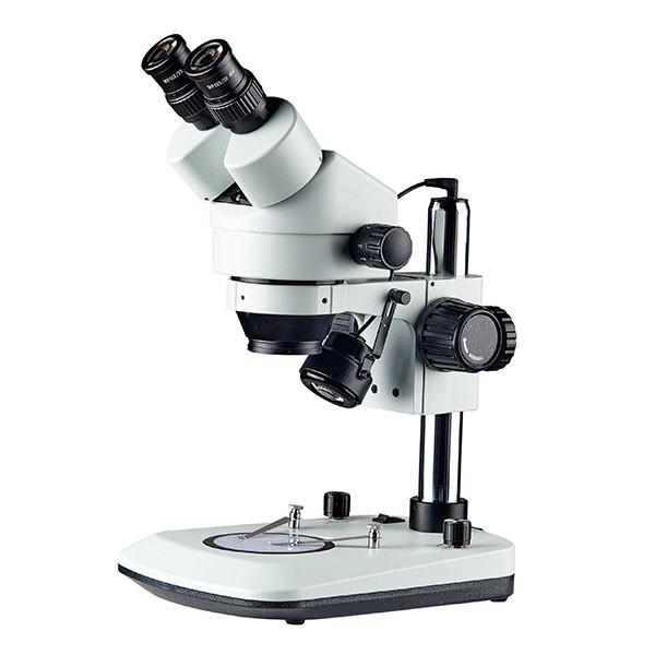 Quality Stereo microscope zoom mag pole stand Top and bottom LED Illumination with plate clips for sale