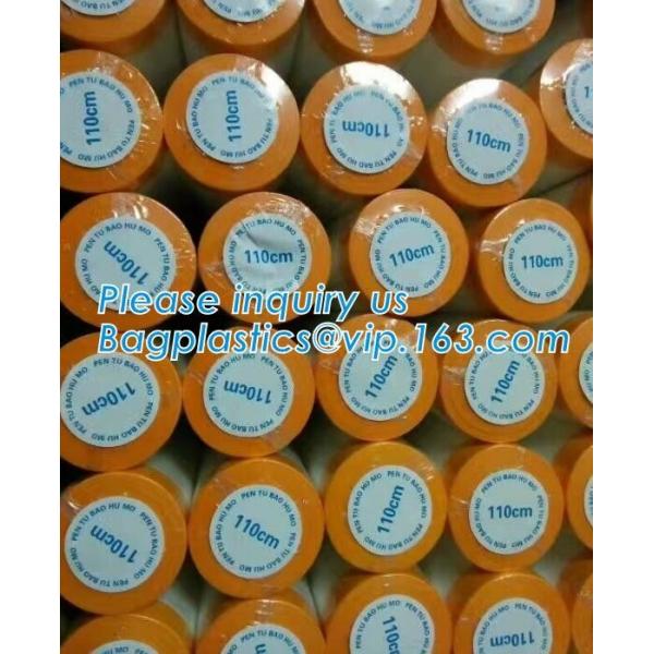 Pre-tapd paint masking film HDPE,Car paint repair masking film with tape, Hot sell masking film with adhesive tape, PAC