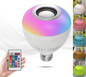 China Wireless  Colorful Bluetooth Music Light Bulb Smartphone APP Control Smart Lamp With Speaker on sale