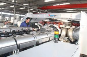 China 800mm Pipe Extruder HDPE Hollow Wall Corrugated Pipe Production Line wholesale