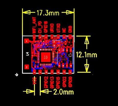 ESP-03 Digital Sensor 3.3V RF Wireless Module 100 Yards ESP 03 Wifi Wireless