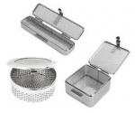 Fine Mesh Surgical Instrument Sterilization Containers Medical Basket / Tray