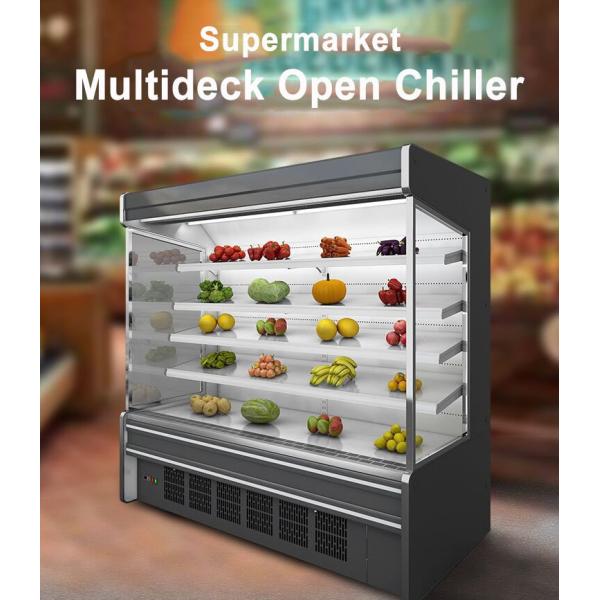 Upright Supermarket Showcase Dairy Display Multi Deck Open Chiller Cooler