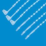 Beaded Loop Lock Tag Pin , PP Security Loop Plastic Tag Fastener