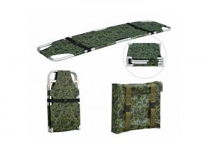 China Double Folding Military Collapsible Stretcher With Carry Bag wholesale