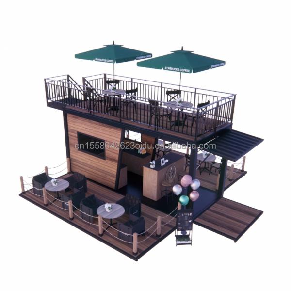 Modern Design Style 10 ft 20 ft Mobile Bar Prefabricated House Container Store Outdoor Steel Sandwich Panel Coffee Shop