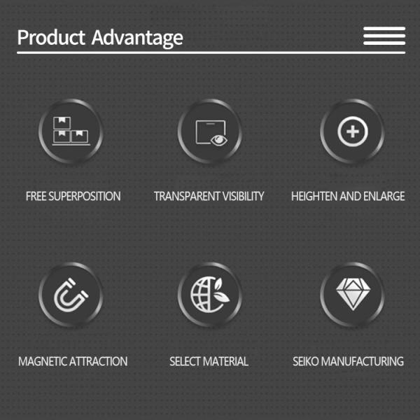 Custom Clear Magnetic Acrylic Shoe Box Display Stackable