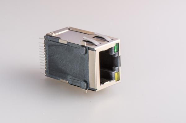 Quality 25.4MM  Single Port SMD RJ45 Module Jack With 10/100 Transformer And LED Patented Product for sale