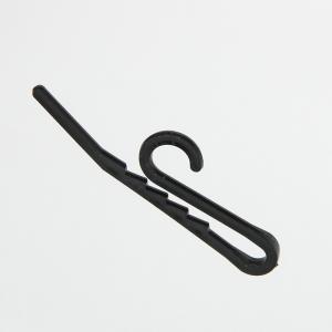 China Sticker Logo Simple Small Black Plastic Sock Hangers For Display wholesale