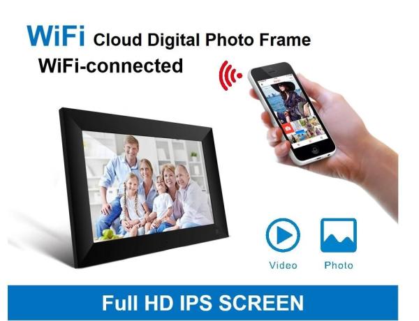 Quality Frameo APP 10.1 Inch Frame With Touch Screen share Photos Videos Wifi Digital Photo picture frame for sale
