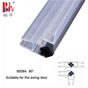 China 10mm 90° Bathroom Shower Door Seal Strip PVC Magnetic Door Weatherstrip wholesale