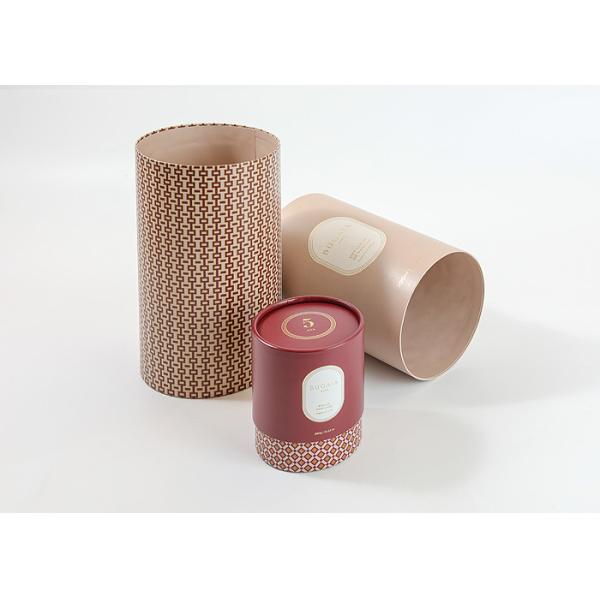 Handmade Empty Eco Friendly Candle Boxes , Rigid Cylinder Round Cardboard Gift Box