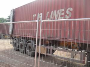China Self support 42 microns thick galvanized temporary fence 1.8m*2.9m tube OD32mm*2.00mm Mesh spacing 60mm*150mm*4.00mm wholesale
