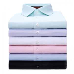 China 65% Polyester Custom Business Shirts Custom Enterprise Shirts Full Sleeve Length For Man on sale
