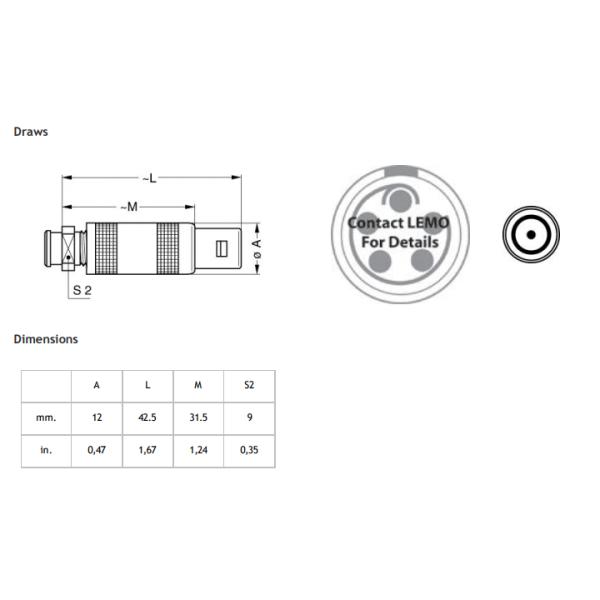 Coaxial Male Plug 1S Coaxial Cable Connectors TFA.1S.250