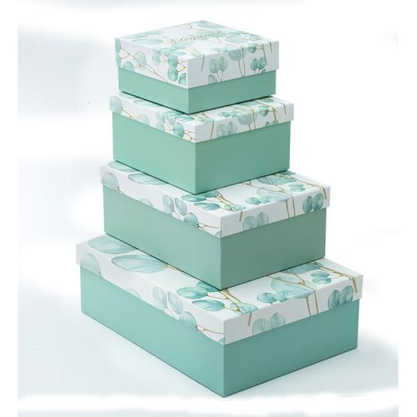 Middle Rectangle Gift Boxes Packaging Rigid Cardboard Paper Base And Lid Gift Boxes