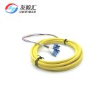 Color Coded Fiber Optical Pigtail 1m LC/UPC 12 Fibers OS2 Single Mode