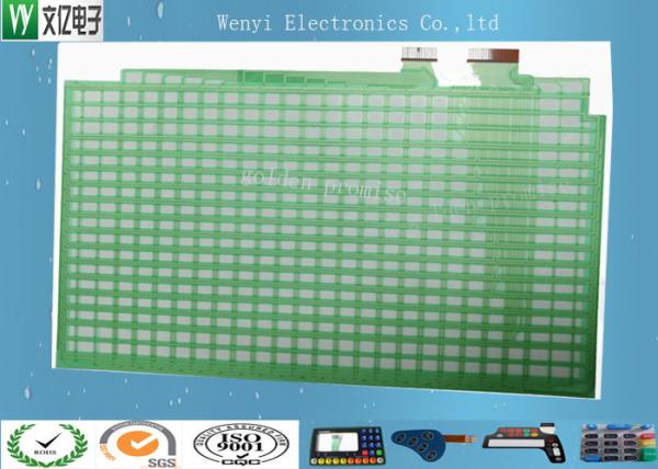 Quality Green Oil Polyester PET Flex Circuit , Flex Pcb Stiffener Membrane Keypad Switch Circuit for sale