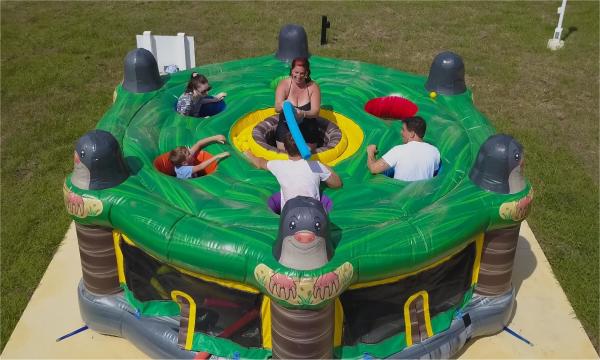 Quality Customized Inflatable Interactive Human Whack-A-Mole Game With Blower And Repair Kit for sale