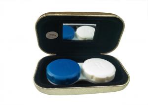 China Embroidery Lip Contact lens Case Holder Leather Contact lens Case With Mirror Collection wholesale