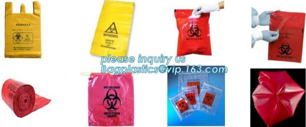 8-10 Gallon Medical Waste Trash Bags Compostable Biohazard Waste Bags Infectious Waste Basure Infecciosa Bags, bagplasti