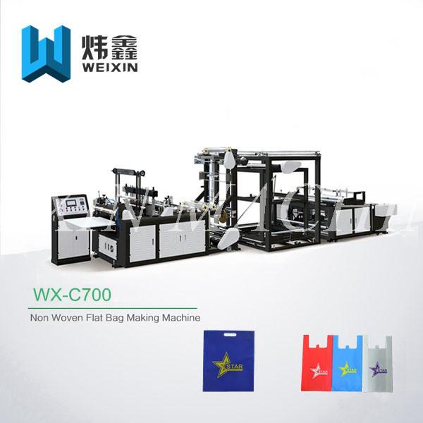 Quality Shoe Bag PP Non Woven Fabric Bag Making Machine With Online Handle Attach for sale