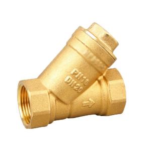 China Pull Handle Manual Female Thread Brass Y Type Strainer Check Valve /Brass Filter Valve Y Strainer wholesale