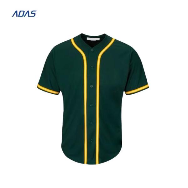 Gradient Color Youth Sublimated Team Baseball Jerseys Tops Spangle Embroidery Breathable