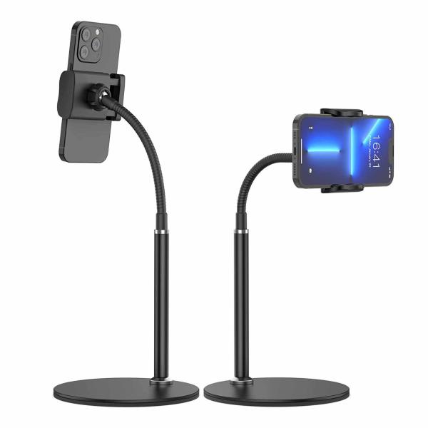Quality Gooseneck Folding Desktop Phone Stand 350mm Height With Stable Base for sale